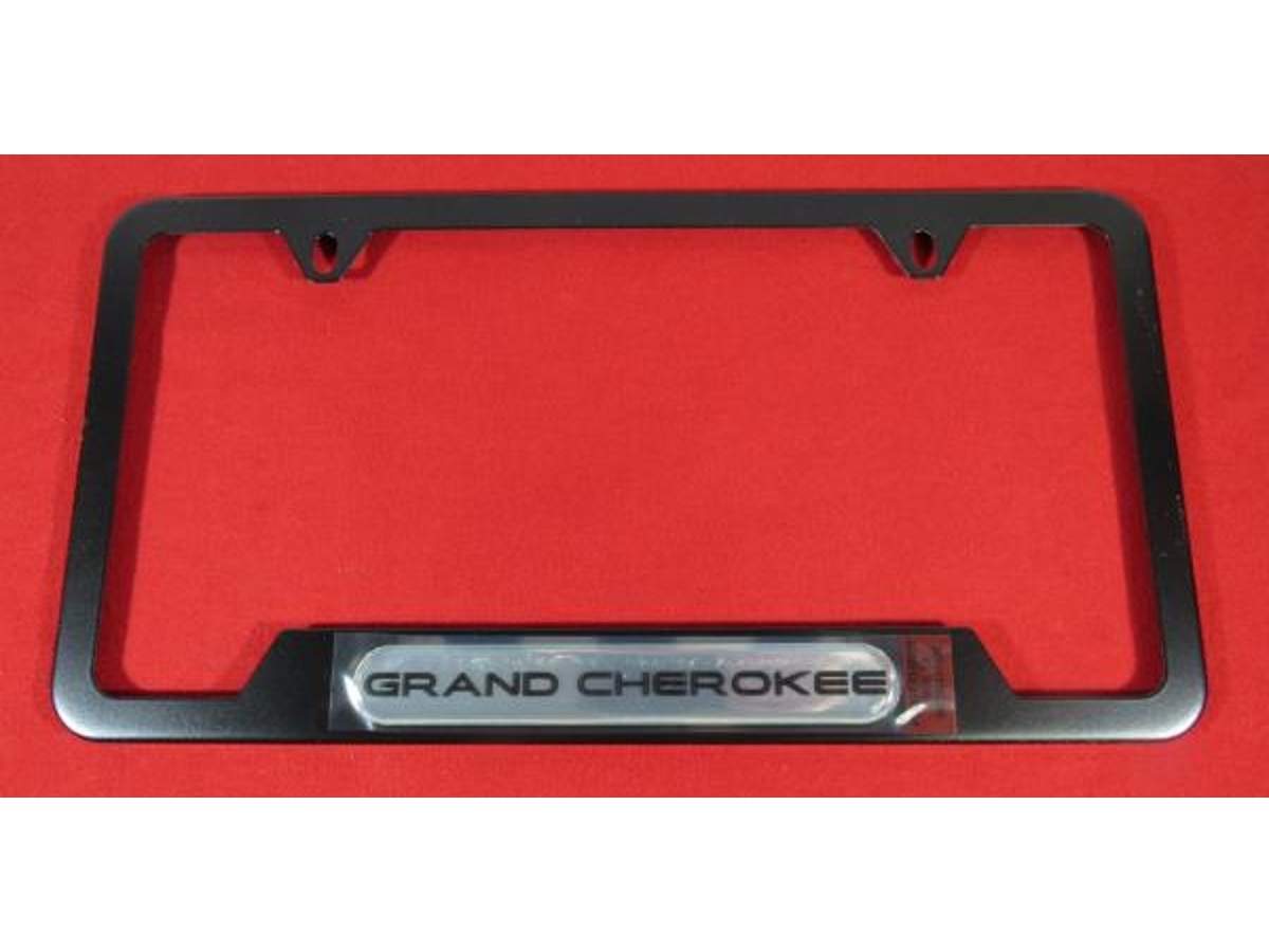 Mopar Plate Frame Black W/ Grand Cherokee Logo - 82213626AB | All