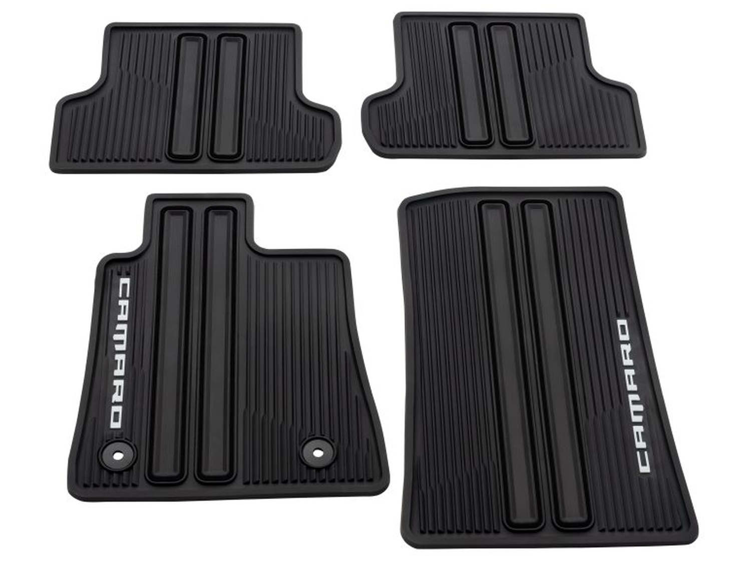 matts　27.0㎝ Chevrolet All Weather Floor Mats First And Second Row In Jet Black