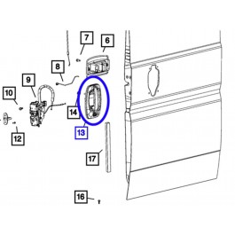 Mopar Door Handle - Right Rear - 6YR05JXWAB | All Mopar Parts