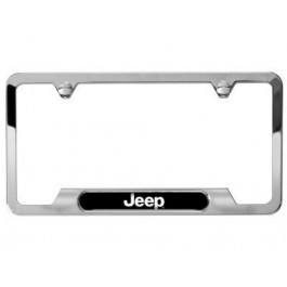 Mopar License Plate Frame Polished W/ Jeep Logo - 82213251AB | All