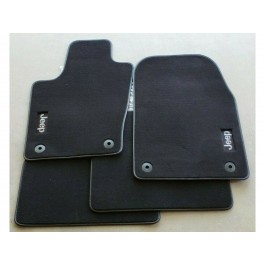 Mopar Carpet Mats Black For Front And Rear With Jeep Logo