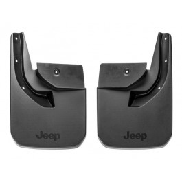 ＪＥＥＰのミラーパーツ【FUMY】ミルストーン ブラック パーツ Mopar Splash Guards Rear Black Paintable With Jeep Logo For Sahara