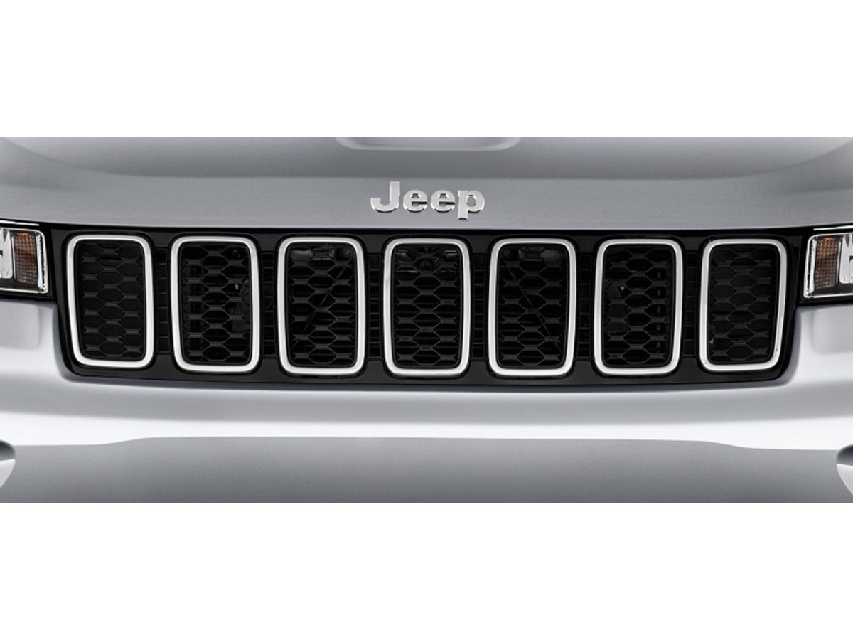 JEEP Grand Cherokee Grille Trim Ring Kit With Gloss Black Accents NEW