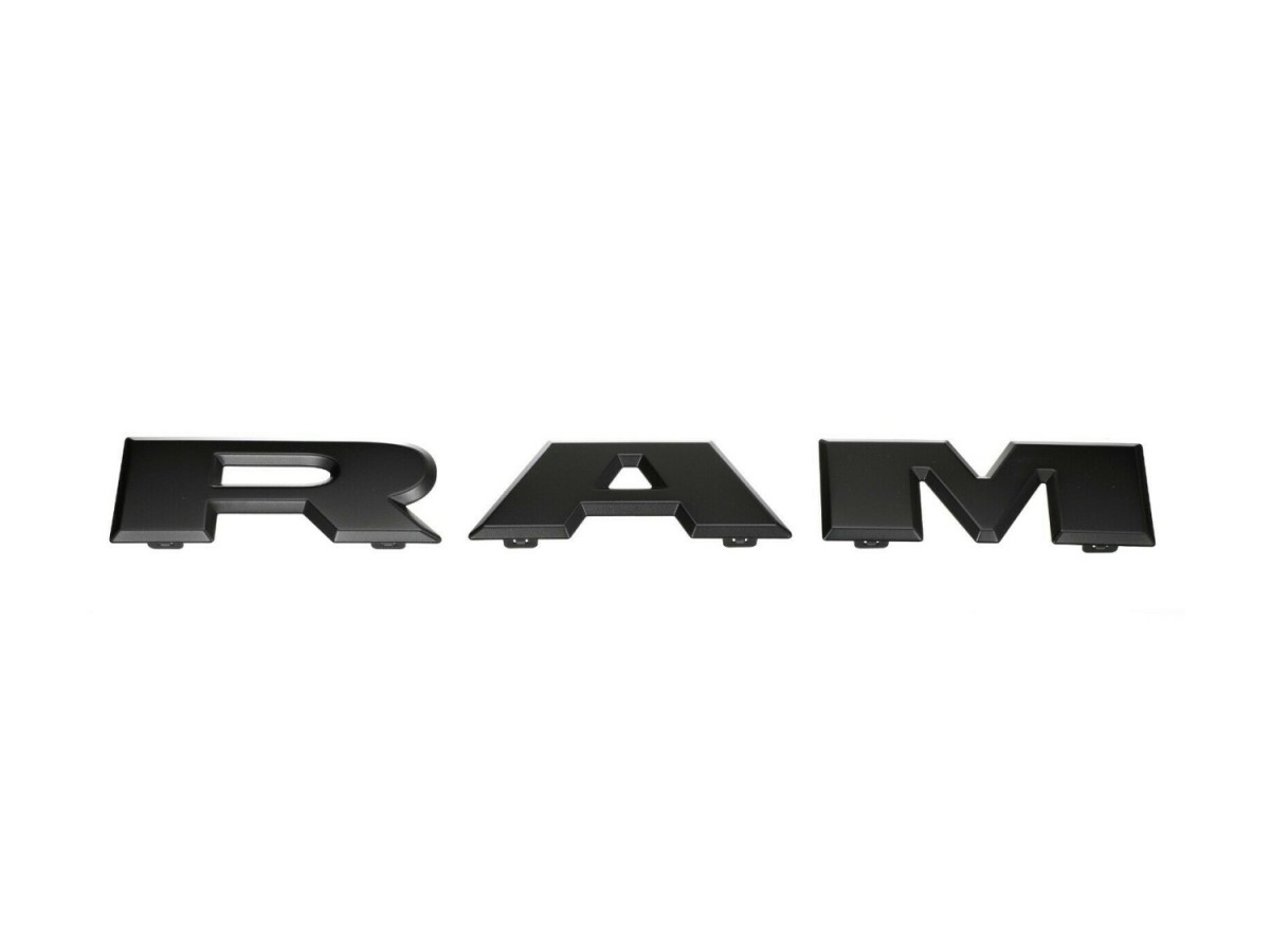 Mopar RAM Grille Emblem Matte Black Night Edition