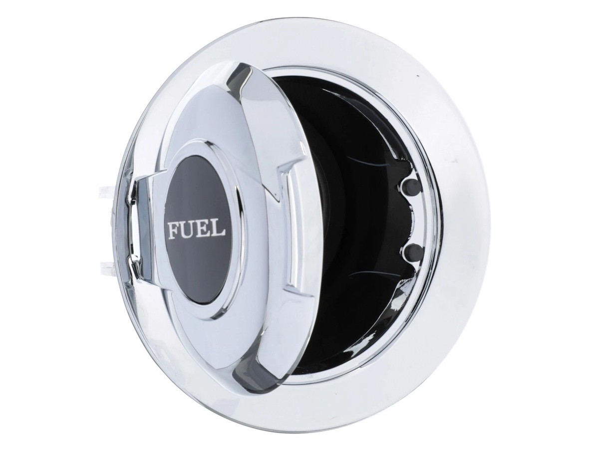 Mopar Fuel Filler Door Chrome And Black With Fuel Logo From Last