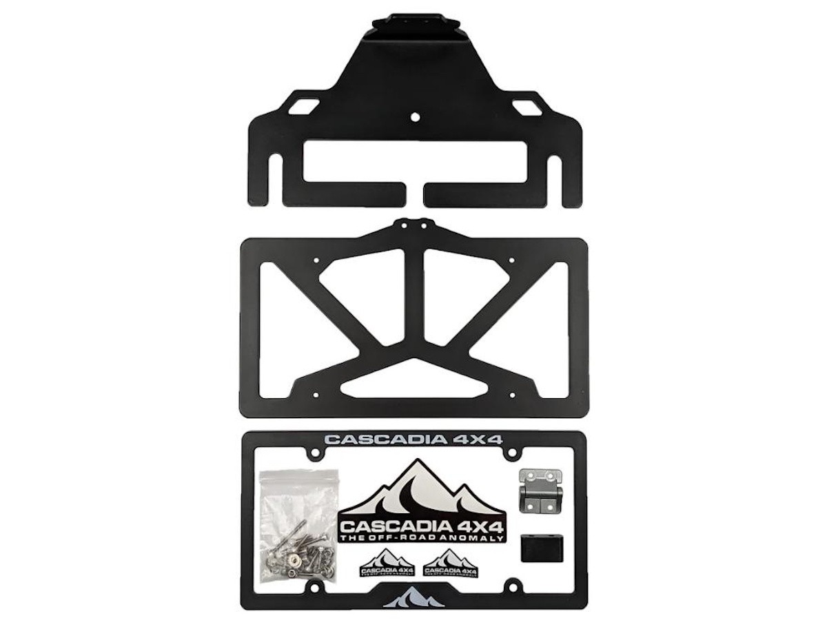 Mopar Winch Compatible License Plate Bracket Mounting System