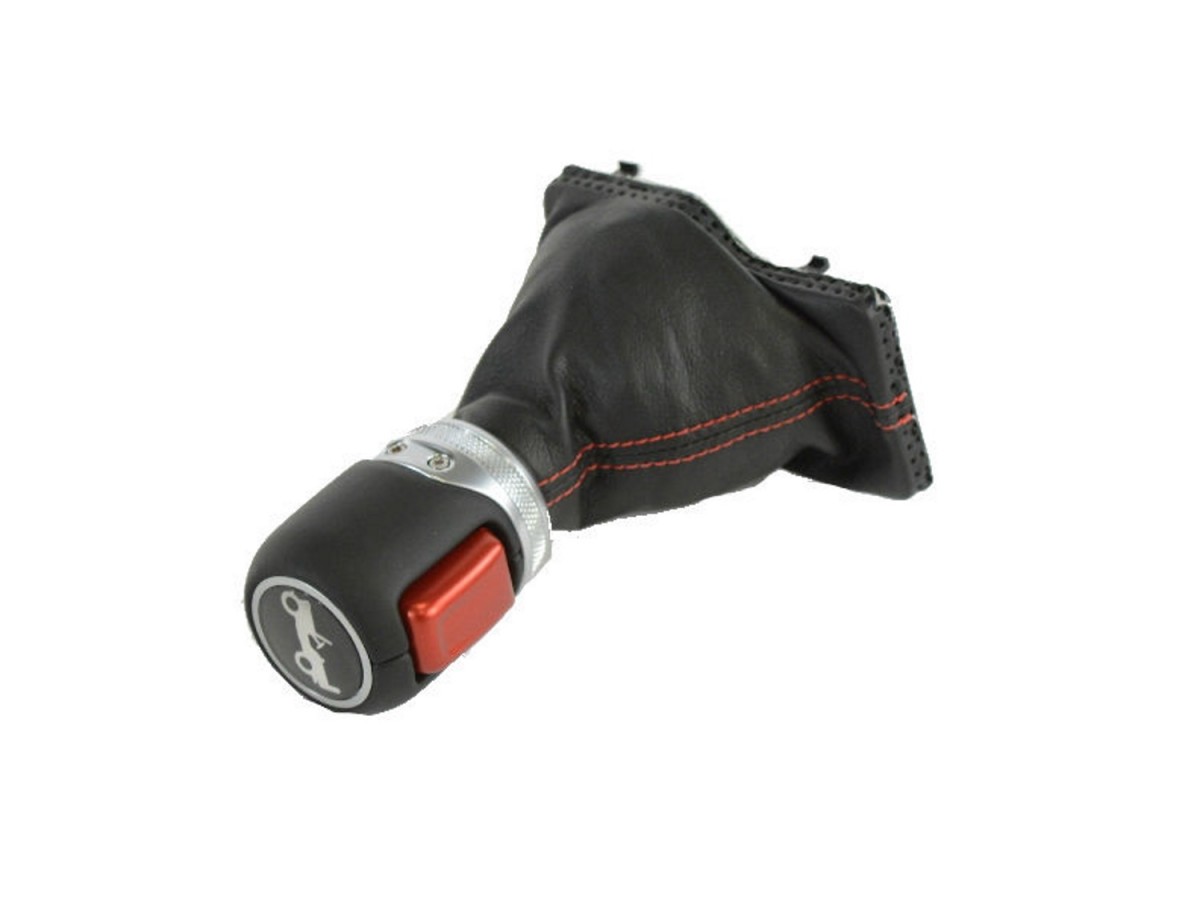 Mopar Automatic Transmission Shift Knob & Boot Black Leather Red