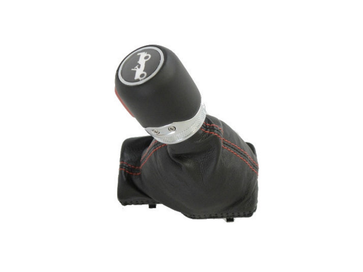 Mopar Automatic Transmission Shift Knob & Boot Black Leather Red
