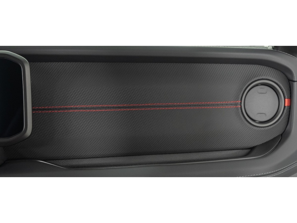 Mopar Dashboard Panel Trim Kit Black Leather Red Stitching From