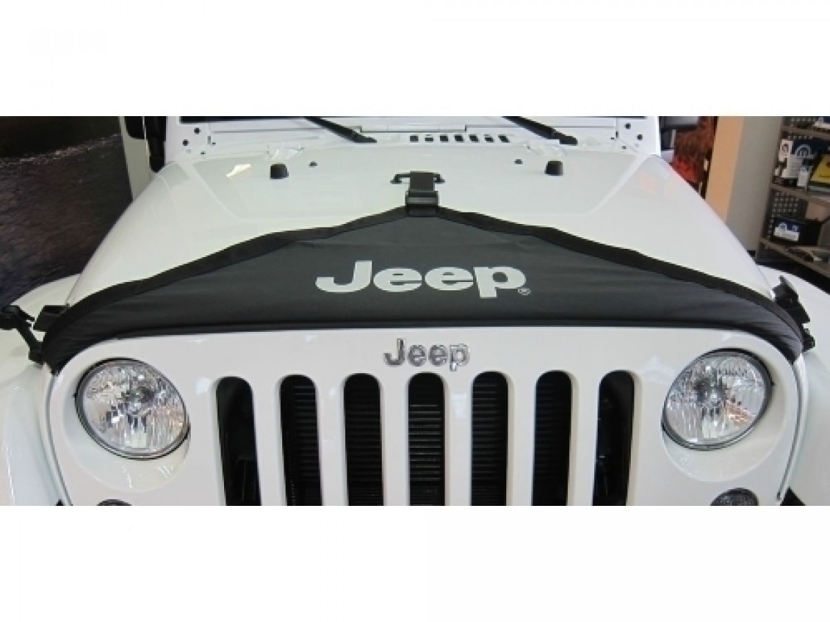 Mopar Hood Cover Black T-Style W/Jeep Logo - 82210316 | All Mopar