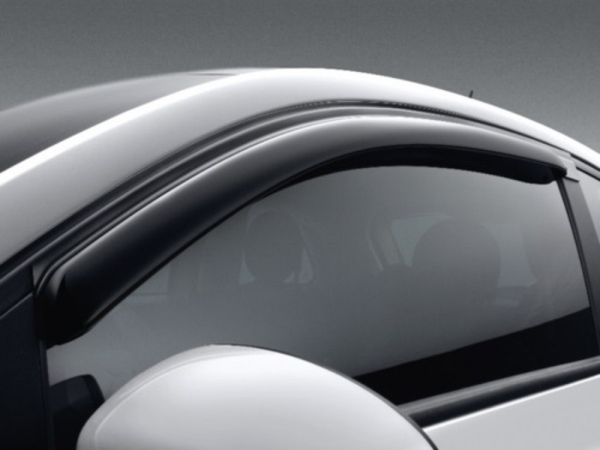 Dark Smoke Window Visors For Fiat 500 2011-2016 – 2pc Set, Acrylic Rain Guards