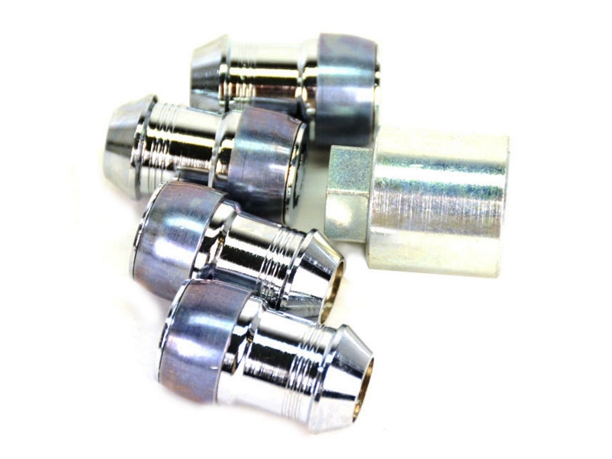 Genuine Mopar Chrome Wheel Locks Kit Of Four With Key For Exposed Lugs