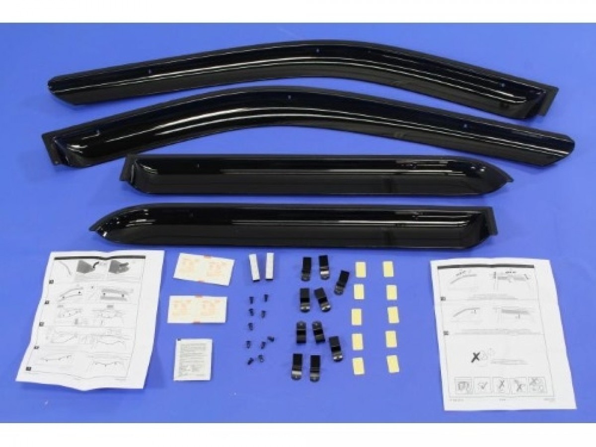 Genuine Mopar Side Window Air Deflectors Crew Cab 82213487AC All