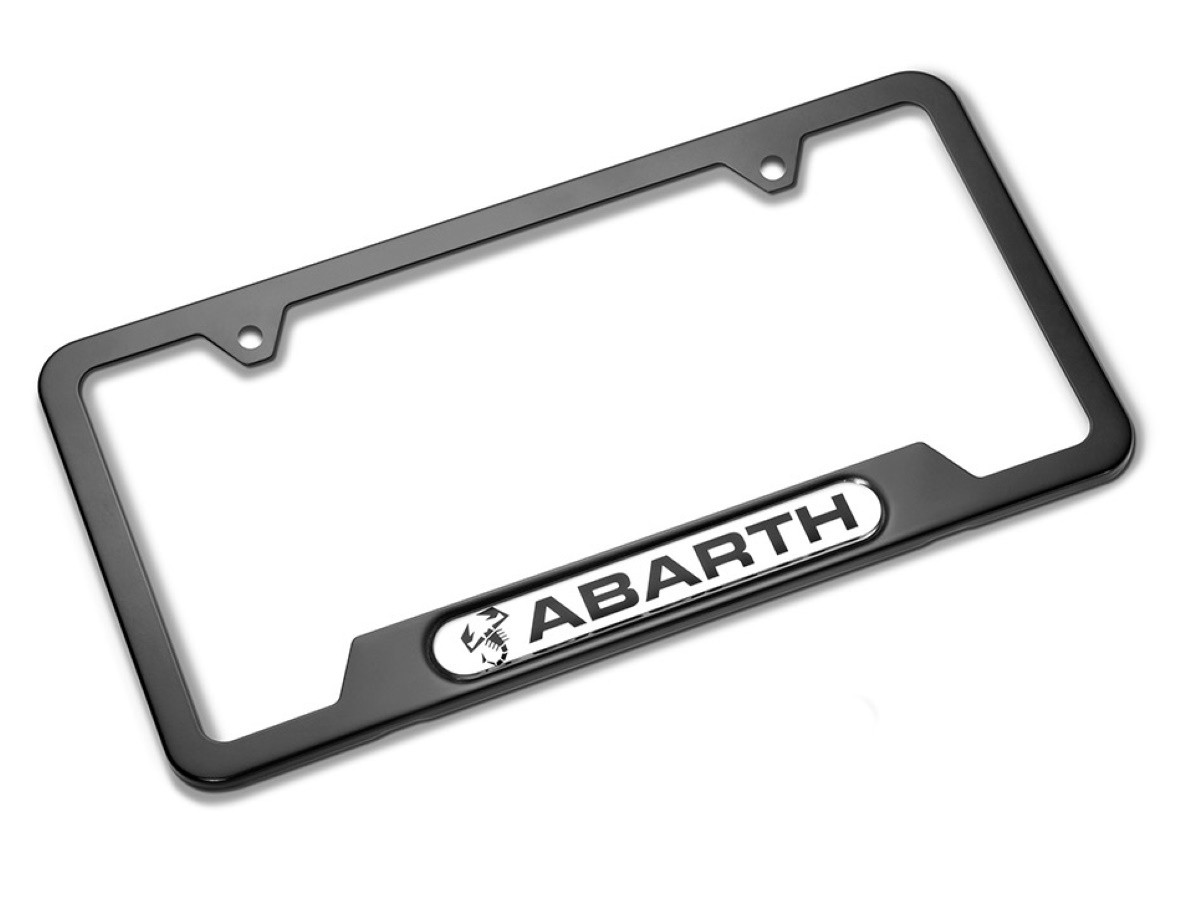 Mopar License Plate Frame Black Abarth Scorpion Logo - 82213495AB
