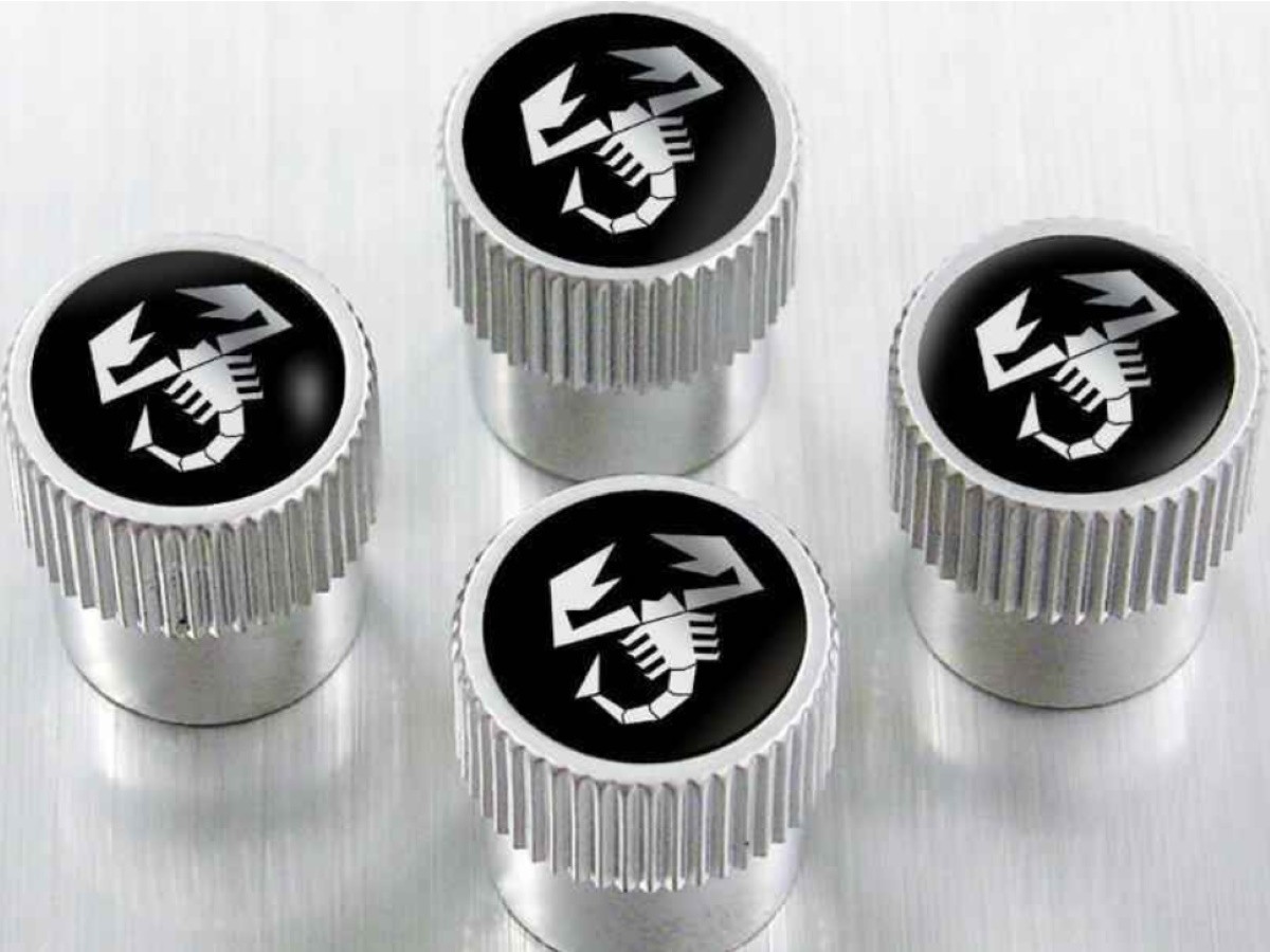 Genuine Mopar Valve Stem Caps Silver With Scorpion Logo 82213718AB