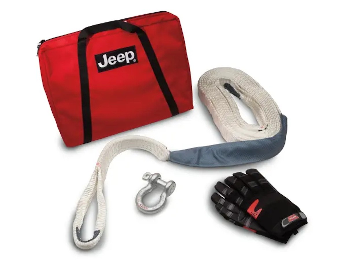 Jeep TRAILHAWK ポーチ グローブセット Mopar Off Road Trail Rated Winch Safety Kit With Jeep Logo