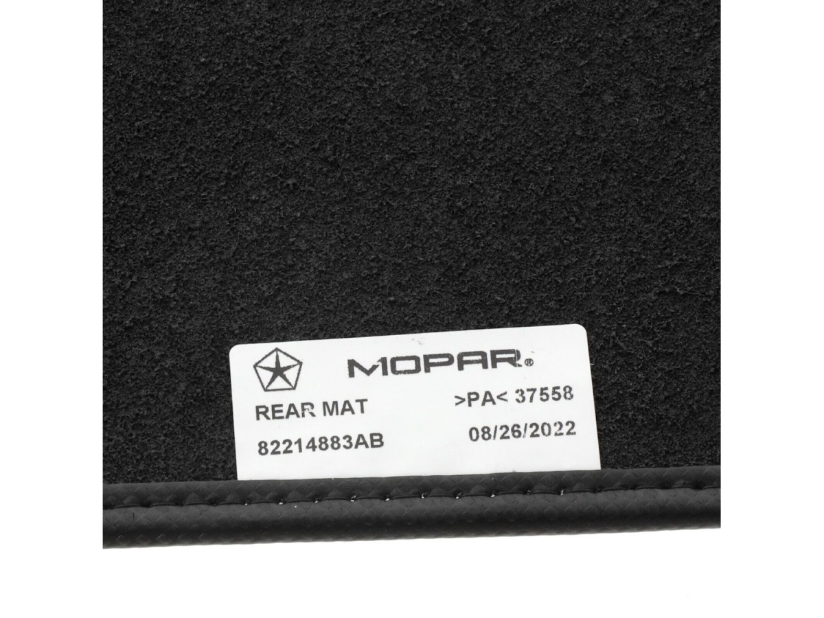 Mopar Carpet Mat Third Row Black For Captains Chairs - 82214883AB