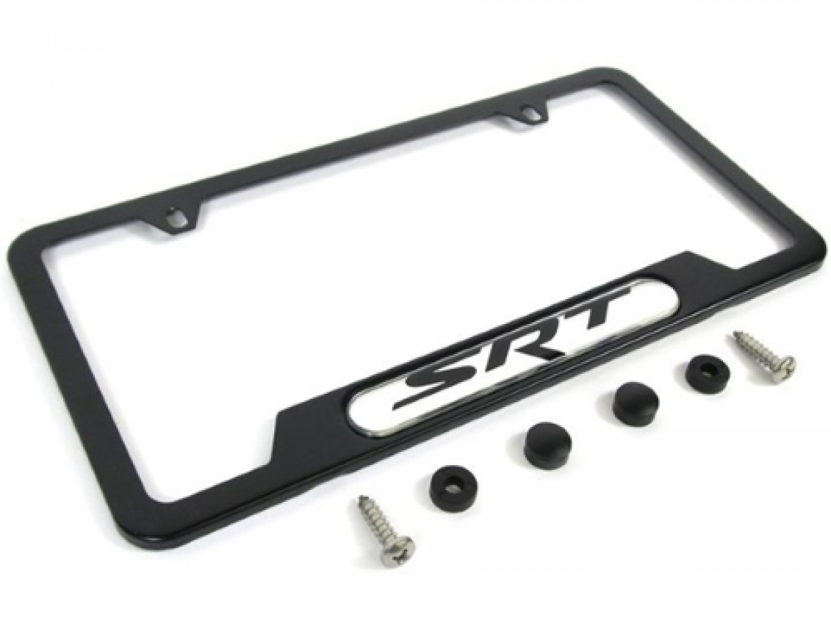Mopar Plate Frame Black W/ SRT Logo - 82214921 | All Mopar Parts