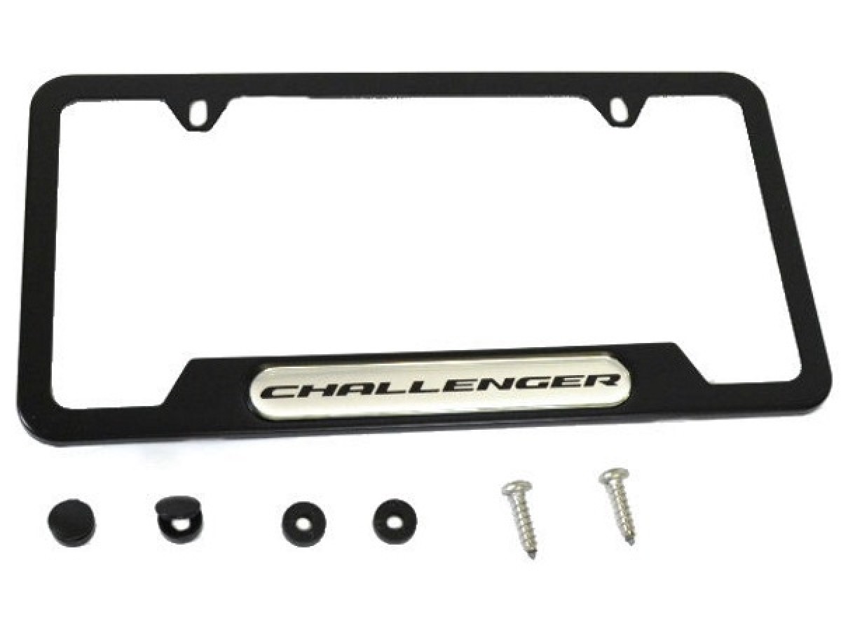 Mopar Plate Frame Black W/ Challenger Logo - 82214922 | All Mopar