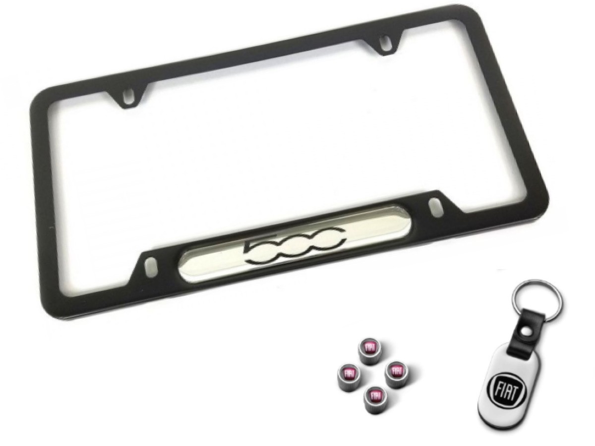 Mopar License Plate Frame Gift Set Black With 500 Logo - 82215822 