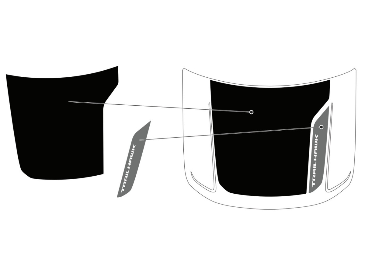 Genuine Mopar Trailhawk Hood Graphic Red Black - 82216015AA | All  