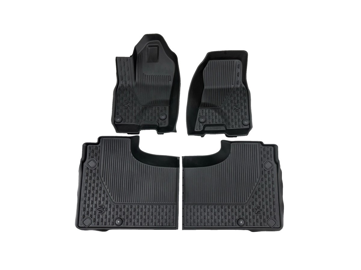 Mopar All Weather Floor Mats Black Color For Front And Rear Crew