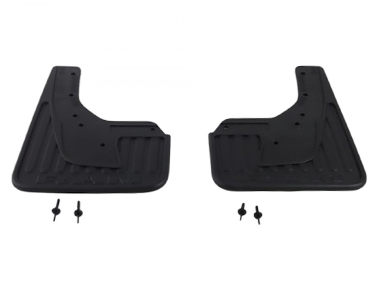 thumbnail image 2 of Mopar Heavy Duty Rubber Mud Flaps For Dodge Ram – OEM Front/Rear Set, New 2 of 2