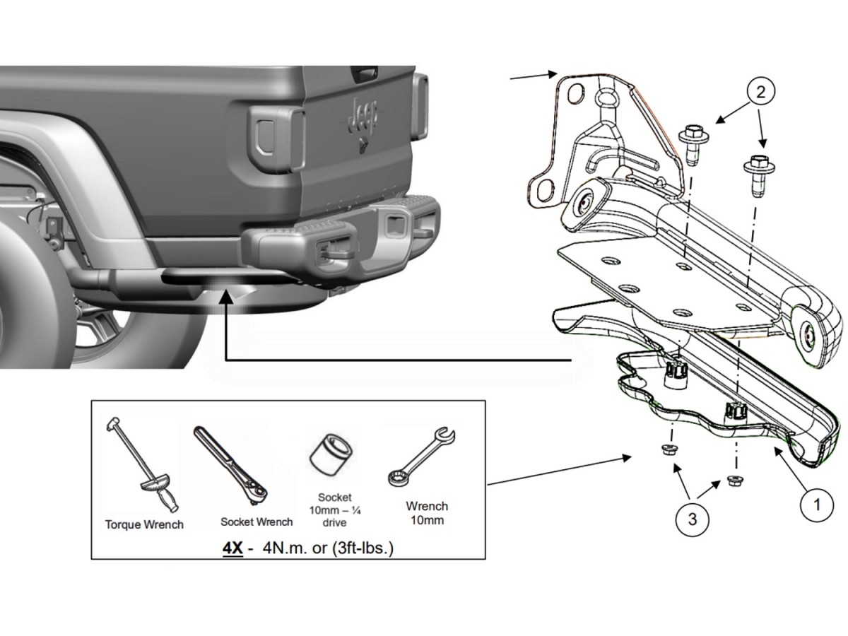 Mopar Off Road Rear End Rock Rail Trim Covers White - 82216466AA