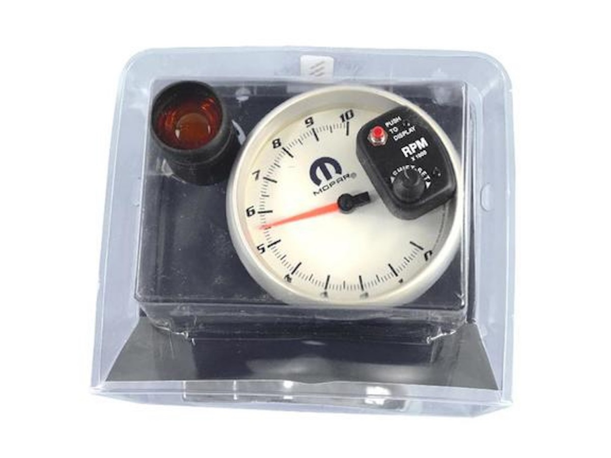 Mopar Performance Full Sweep Electric Tachometer Gauge White Face 