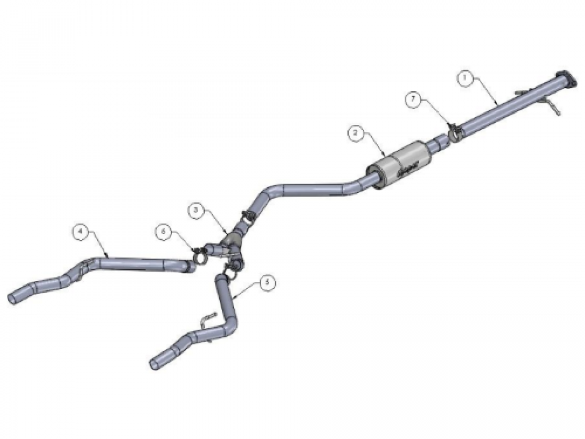Genuine Mopar Performance Cat Back Exhaust System 1.4L P5156280 All