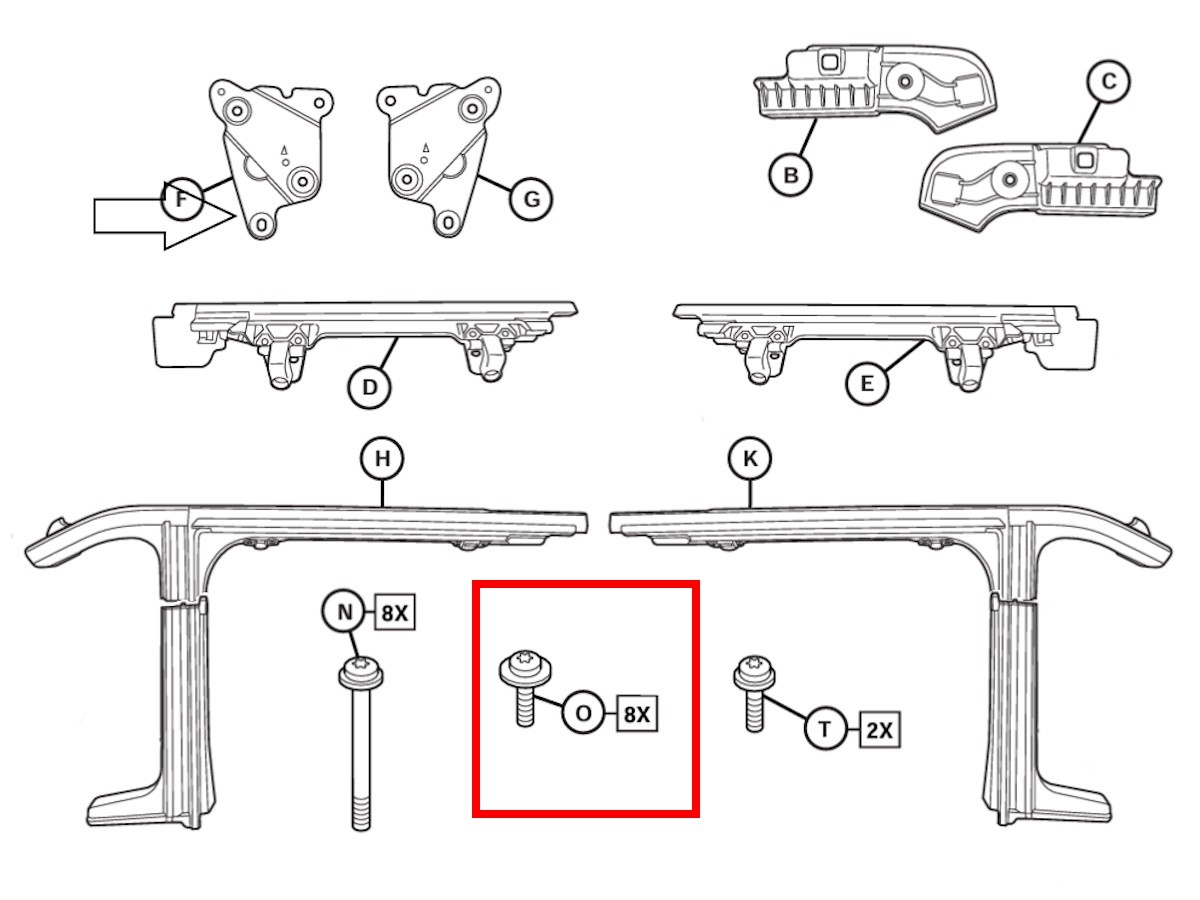 Mopar Bolt M8x1.25X28 For Soft And Hard Top Applications