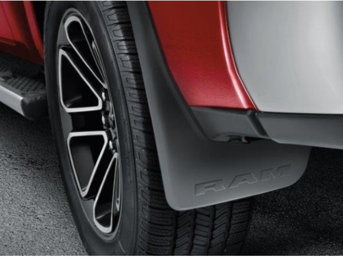 Mopar 82215489AB Ram 1500 Rear Deluxe Molded Splash Guards For Trucks W//Fender Flares