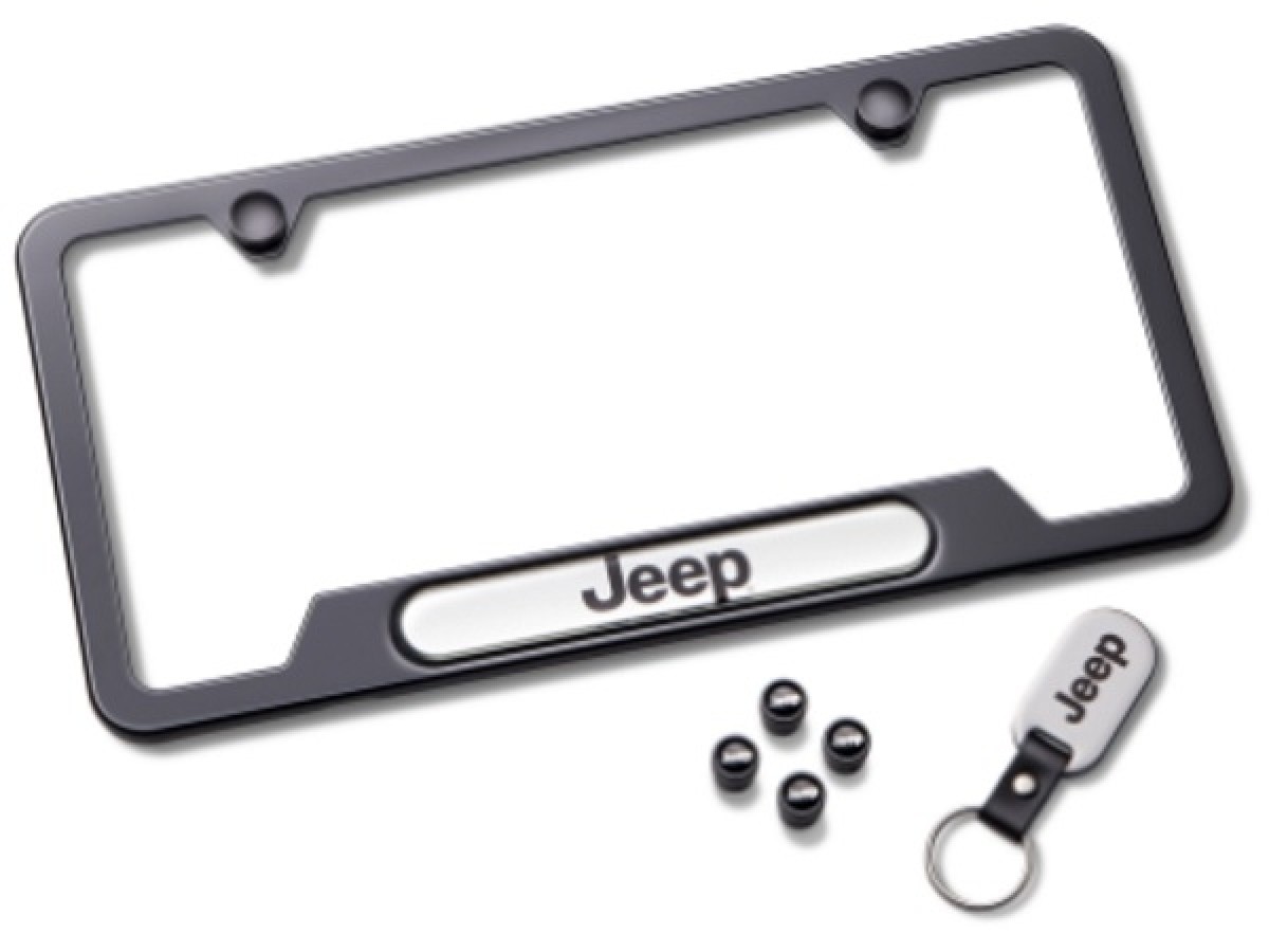 Jeep Cherokee Black Metal Licensed Frame