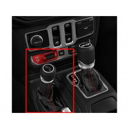 Buy Mopar Transfer Case Boot & Shift Knob Black Leather & Red