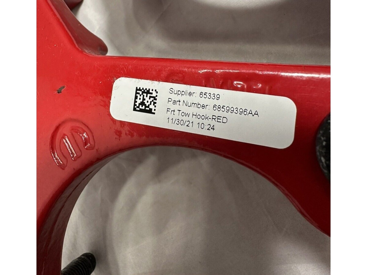きねページ Buy Mopar Tow Hook - Front Rubicon Red - 68599396AA | Mopar