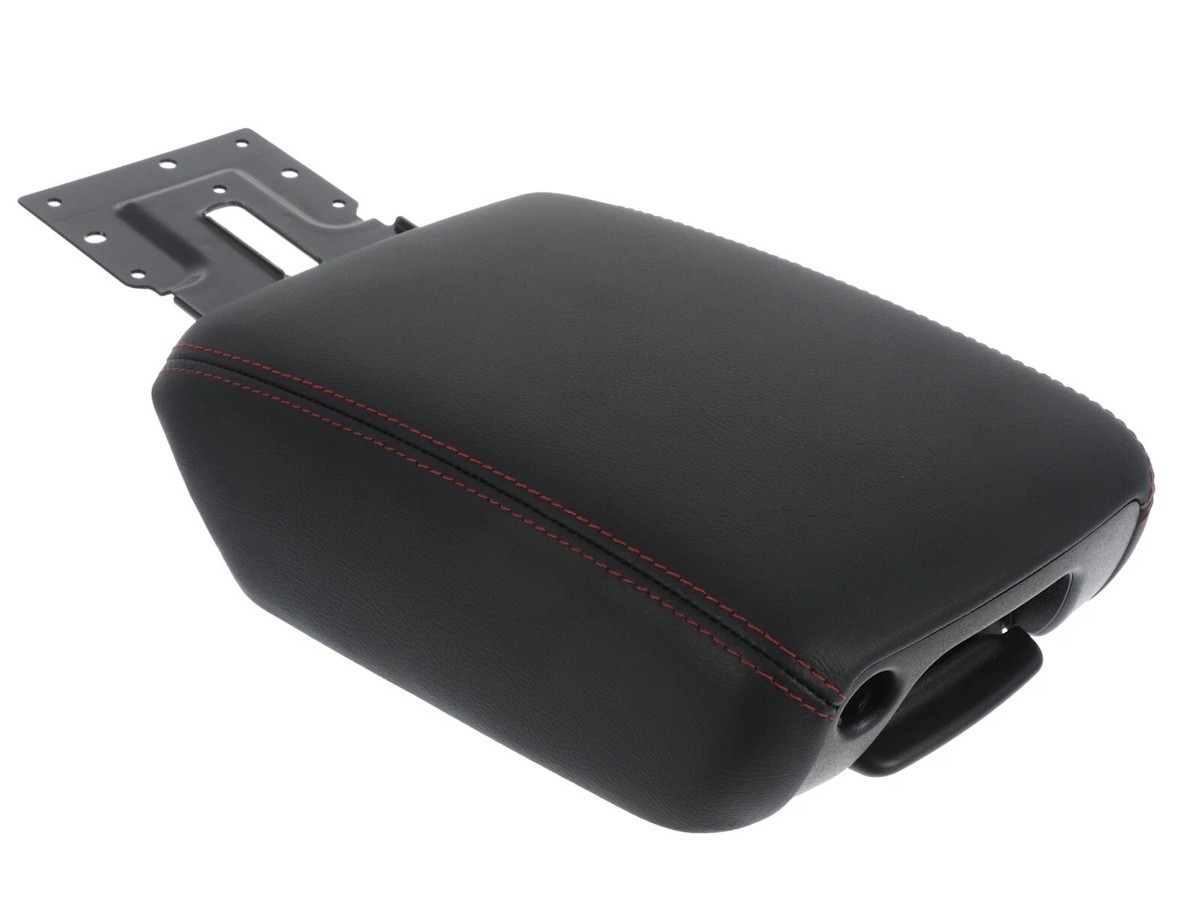 Buy Mopar Center Console Armrest Black Leather & Red Stitching