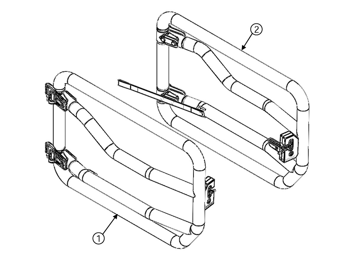 Buy Mopar Performance Tube Door Kit Front Set - 77072496AC | Mopar