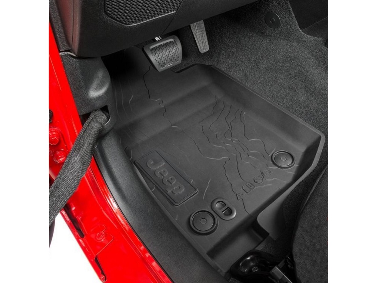 Buy Mopar Rubber Floor Mats 4 Door With Black Jeep Logo