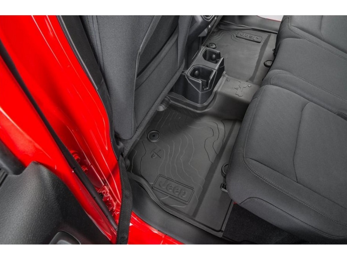 Buy Mopar Rubber Floor Mats 4 Door With Black Jeep Logo