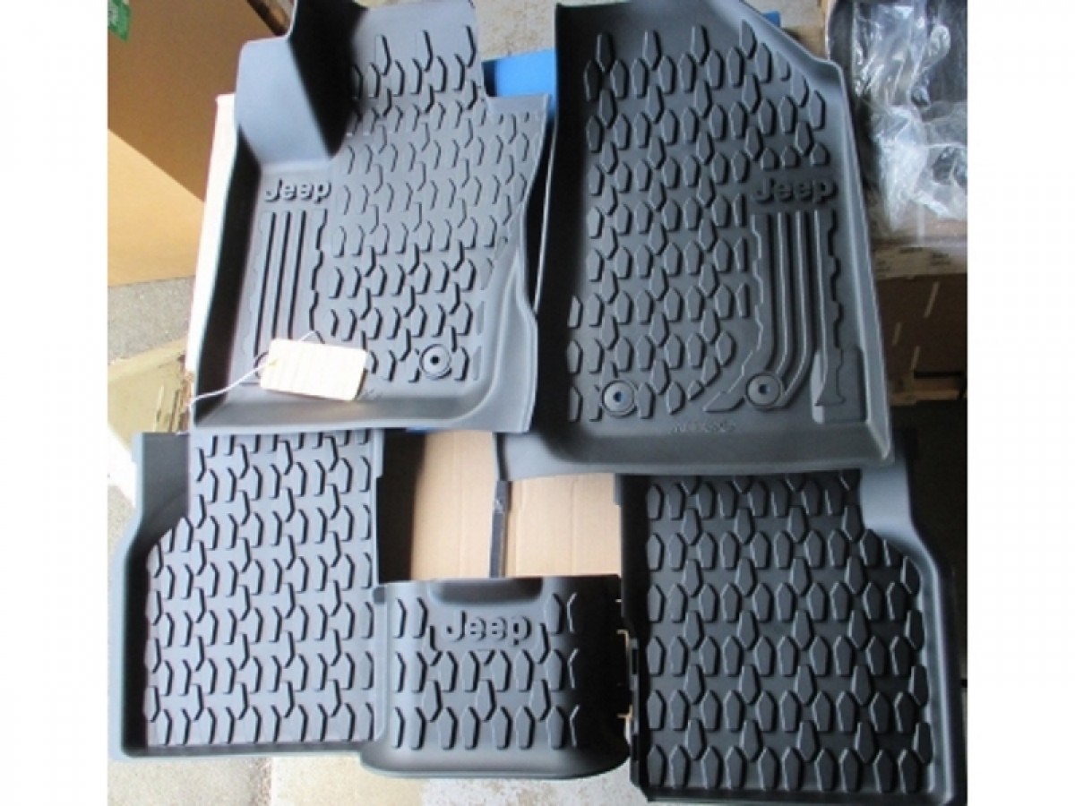 Buy Mopar Rubber Mats With Jeep Logo - 82214651AC | Mopar Original