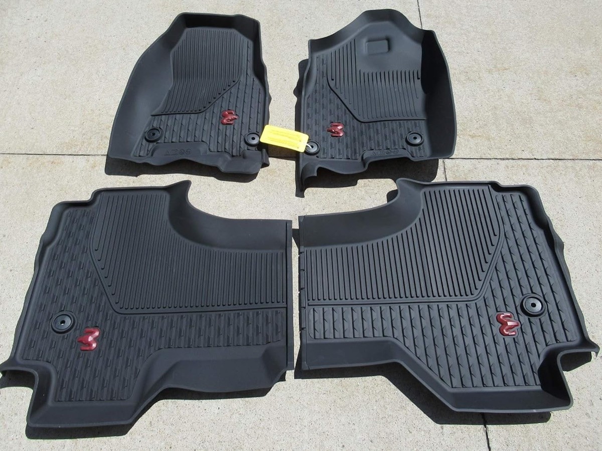 Buy Mopar All-Weather Slush Mats Quad Cab Black Rebel With Red