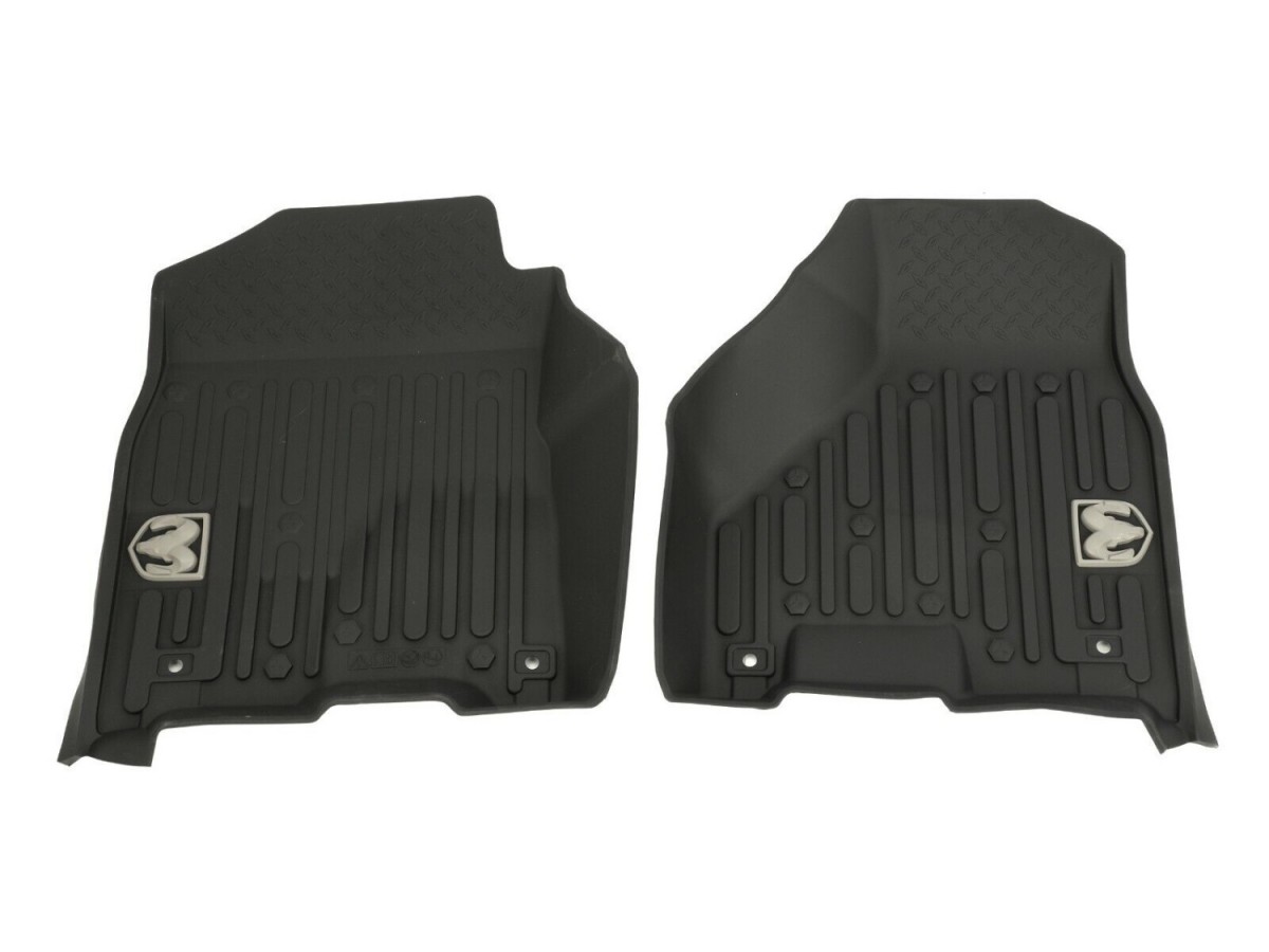 Buy Mopar Rubber Mats Bucket Style Front Black With Ram's Head