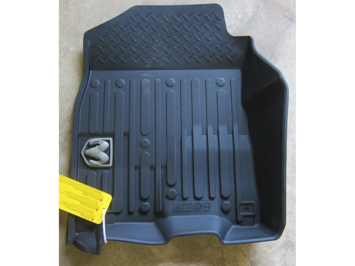 Buy Mopar Rubber Mats Bucket Style Front & Rear Black With Ram's