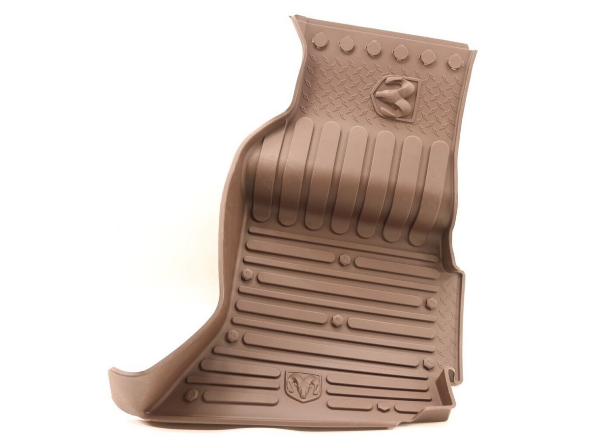 Buy Mopar Rubber Mats Bucket Style Front & Rear Brown With Ram's