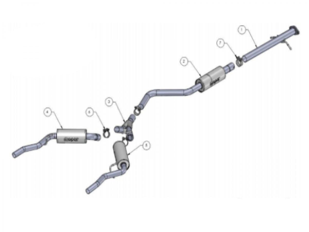 Buy Genuine Mopar Cat Back Exhaust System 2.4L P5156165 Mopar