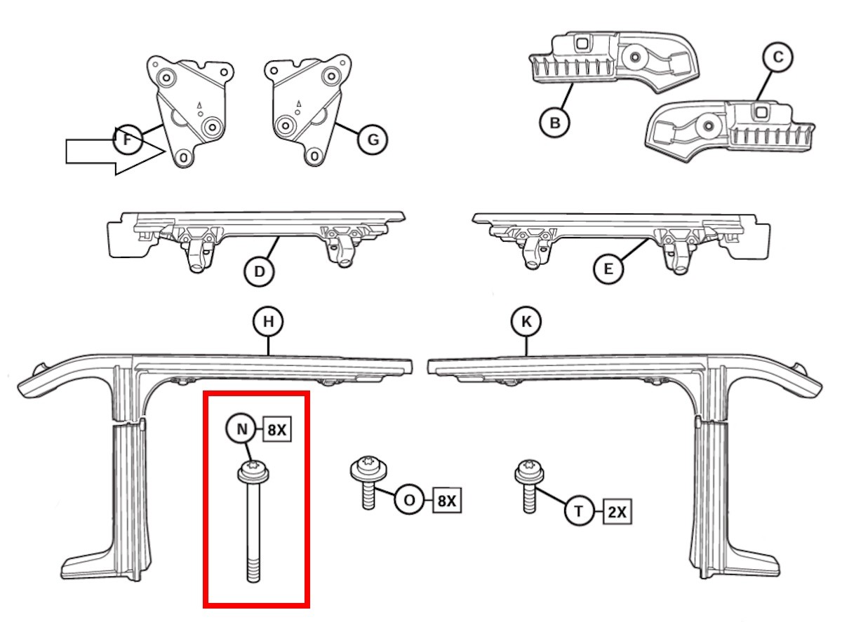 Buy Mopar Soft Top Door Frame Bolt Torx Head - 6512163AA | Mopar