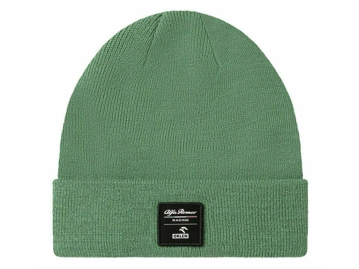 Alfa Romeo Racing Logo Knit Hat Green - U90021413G | Alfa Online Parts