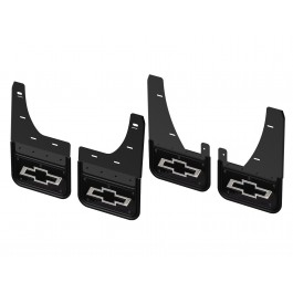 Chevrolet Rubber Gatorback Mud Flap Kit For Front And Rear Black