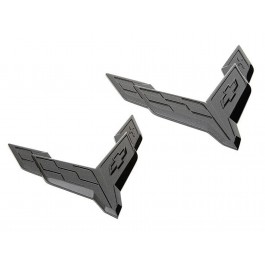 Chevrolet Dark Stealth Crossed Flags Carbon Flash Metallic Emblems
