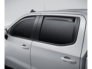 In-Channel Rain Guards For 2019–2025 Chevy Silverado 1500 Double Cab – Polycarbonate, GW0197